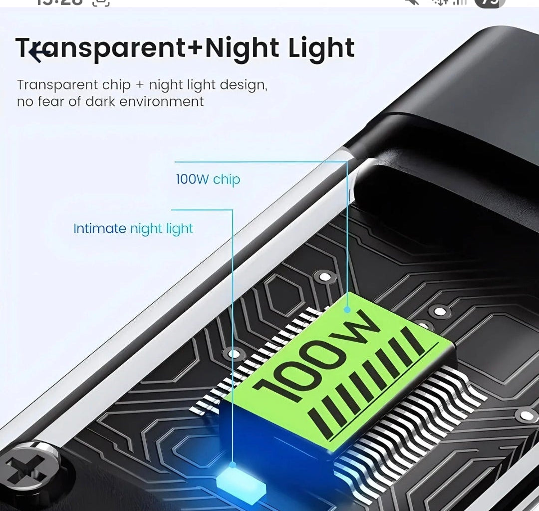 3 in 1 fast charging 100w cable