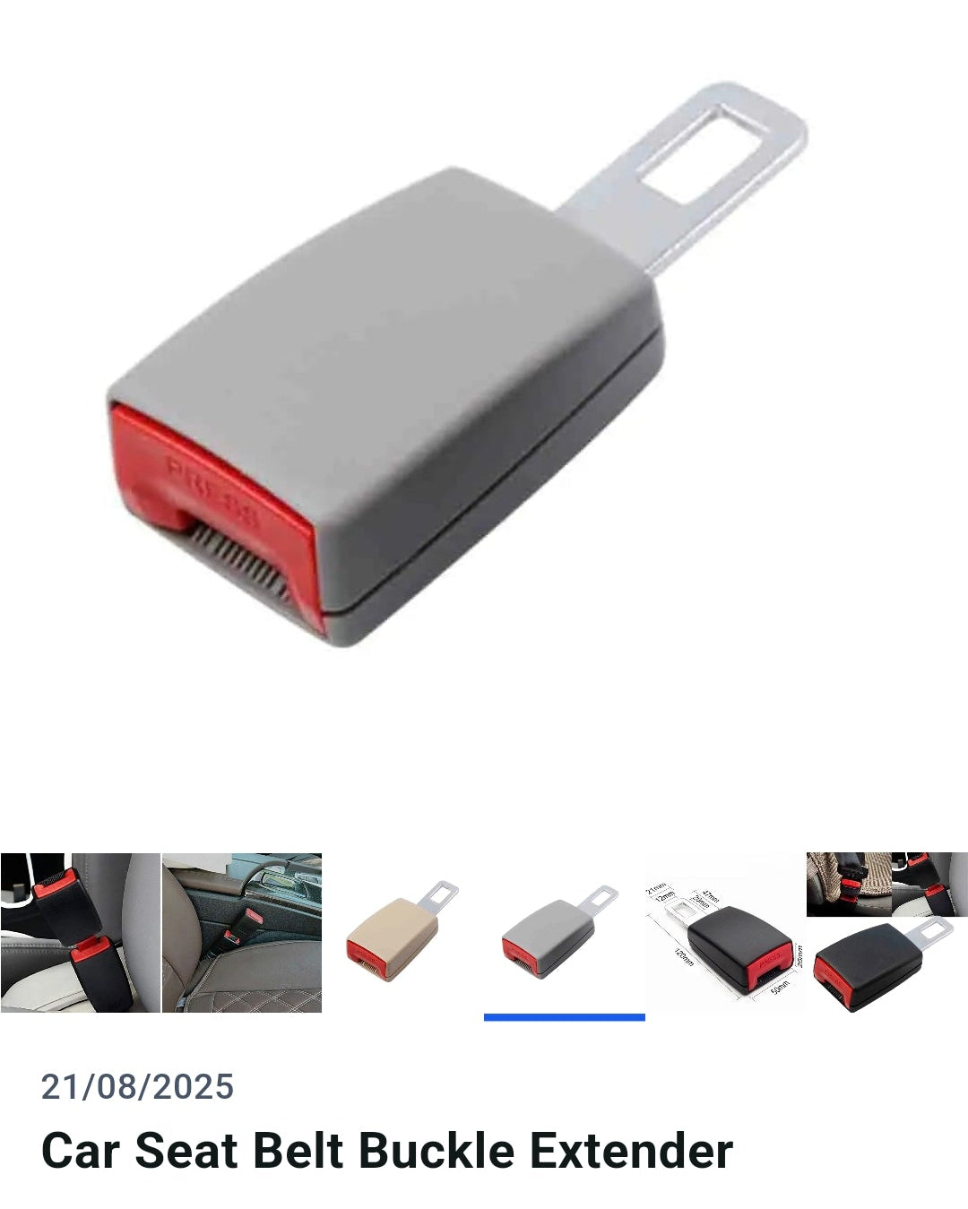 Car seat belt buckle extender