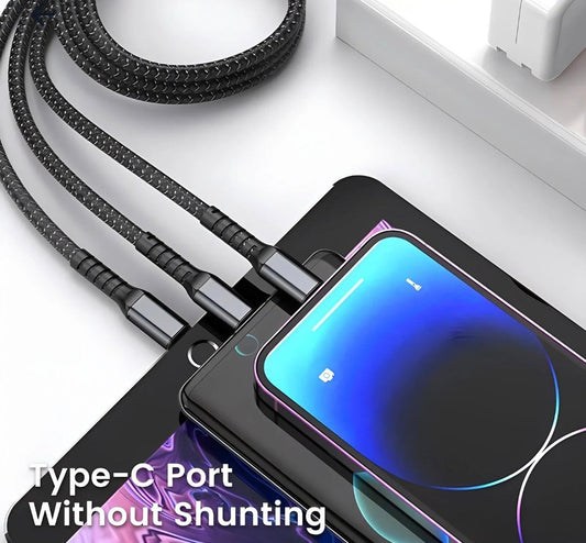 3 in 1 fast charging 100w cable