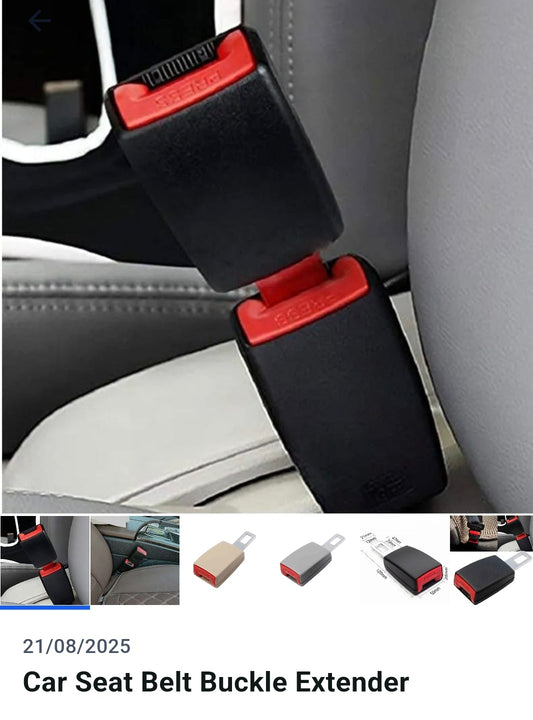 Car seat belt buckle extender