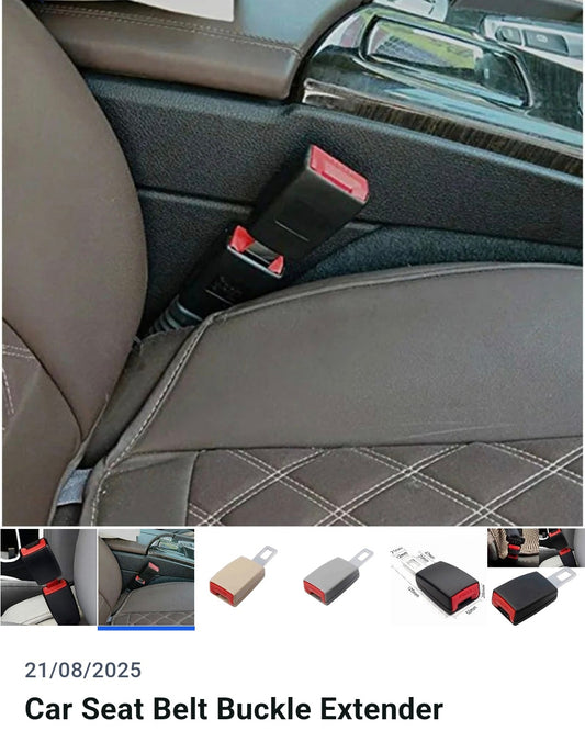 Car seat belt buckle extender